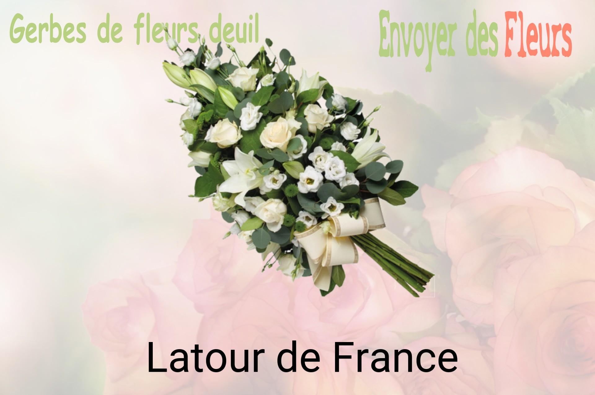 Gerbe de fleurs de deuil livrée à Latour-de-France